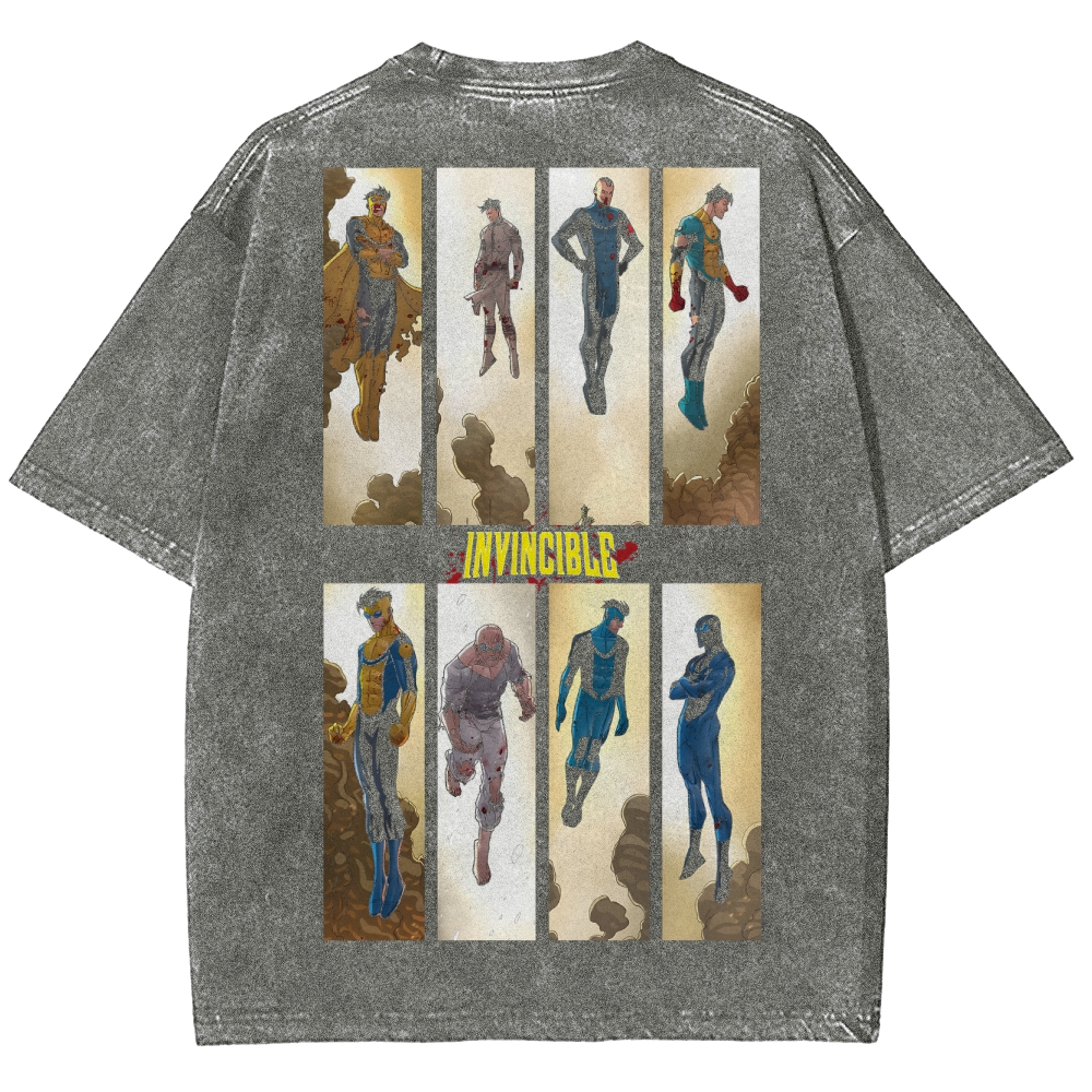 Invincible Unisex Fit Washed T-Shirt 2503009496