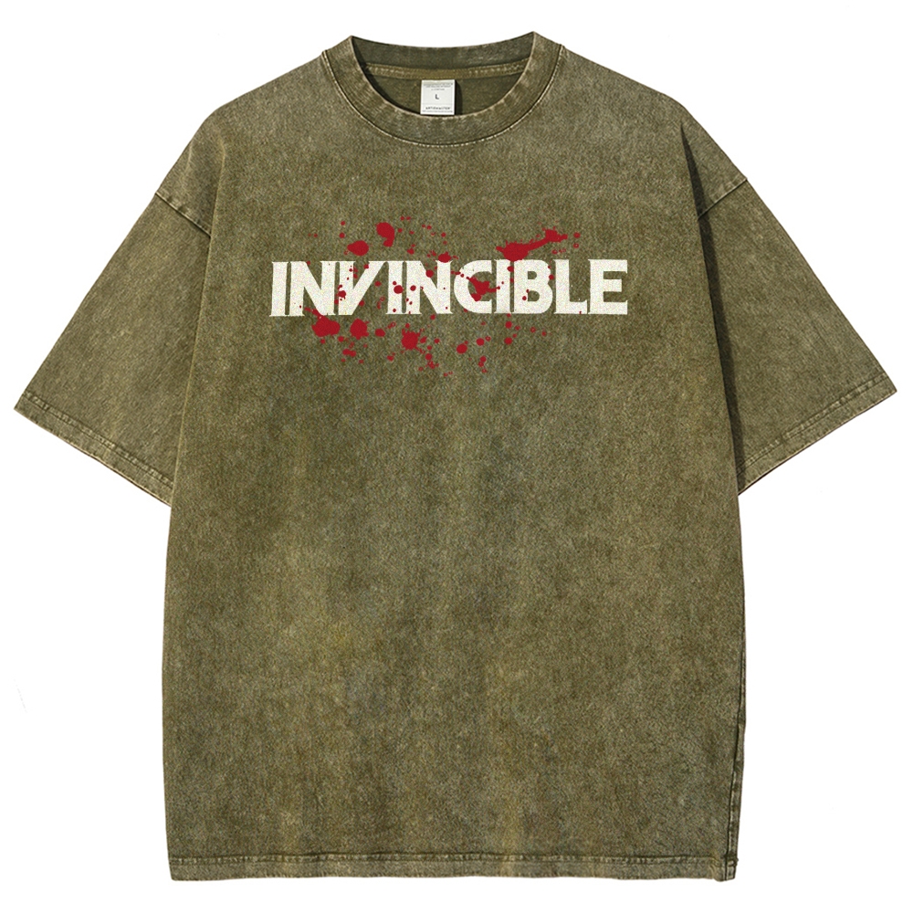 Invincible Unisex Fit Washed T-Shirt 2503009533