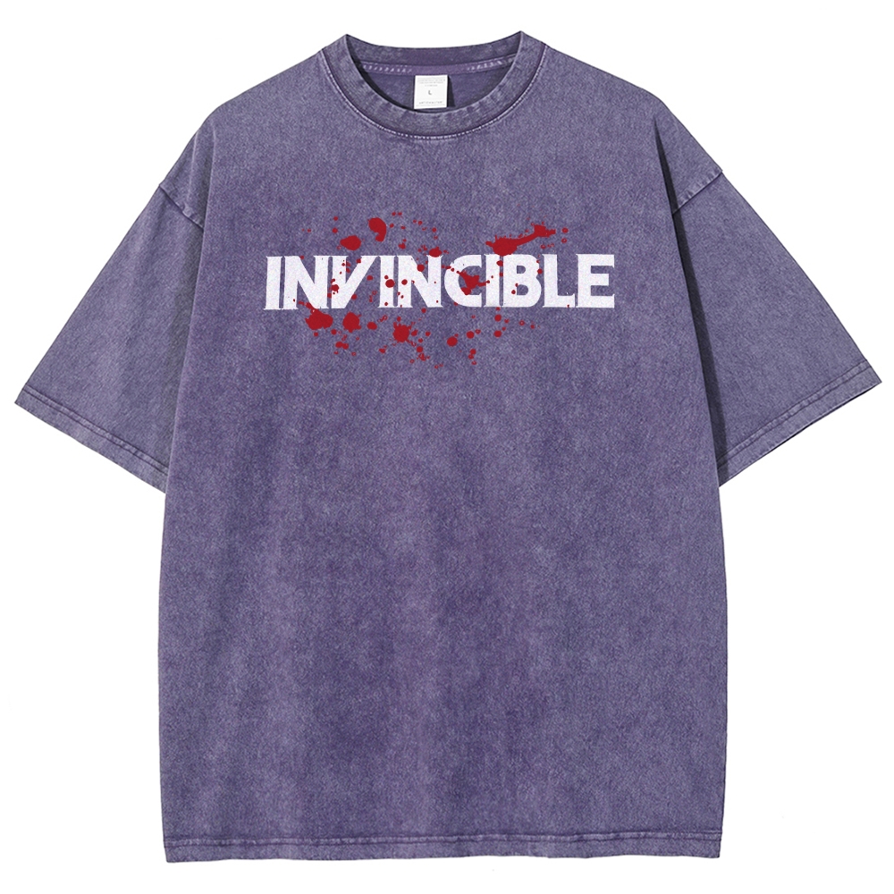 Invincible Unisex Fit Washed T-Shirt 2503009533