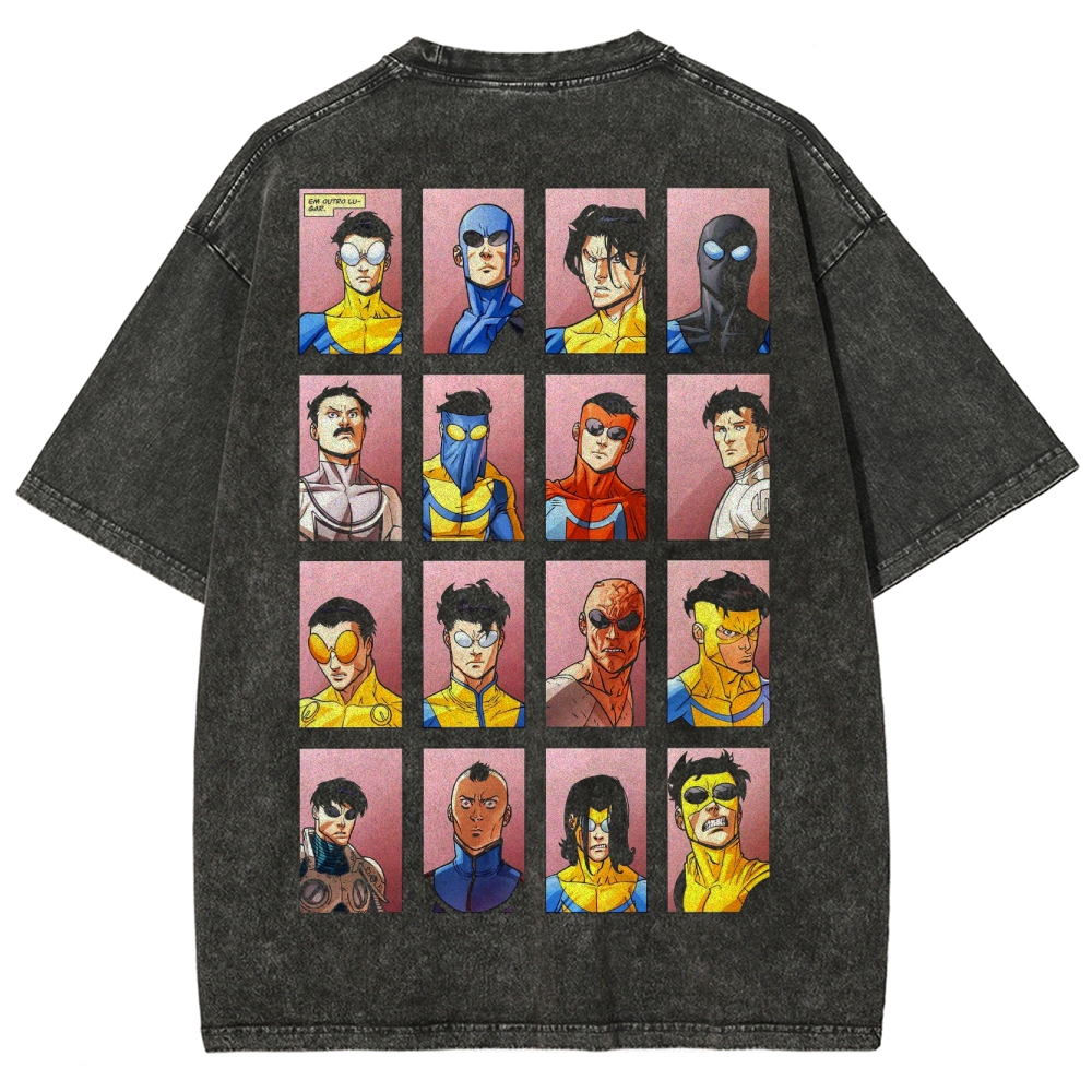 Invincible Unisex Fit Washed T-Shirt 2503009561