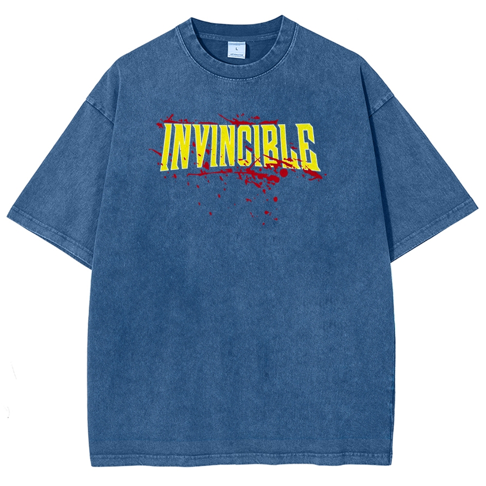 Invincible Unisex Fit Washed T-Shirt 2503009561