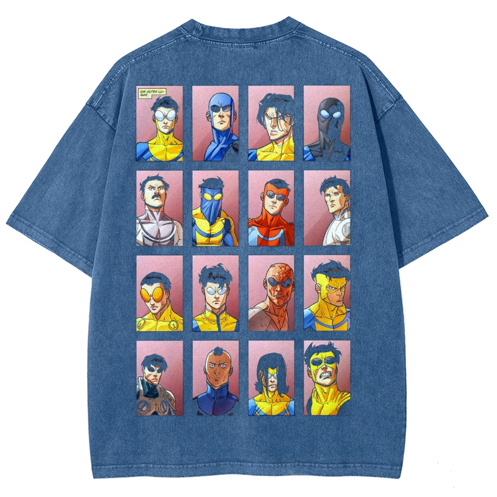 Invincible Unisex Fit Washed T-Shirt 2503009561