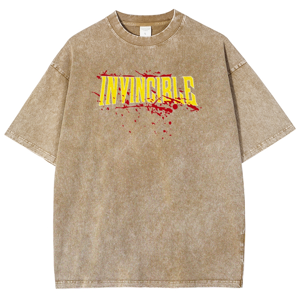 Invincible Unisex Fit Washed T-Shirt 2503009561