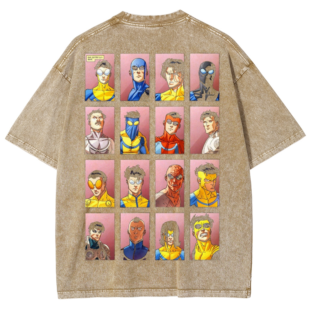 Invincible Unisex Fit Washed T-Shirt 2503009561