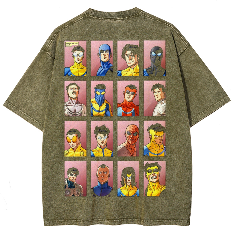 Invincible Unisex Fit Washed T-Shirt 2503009561