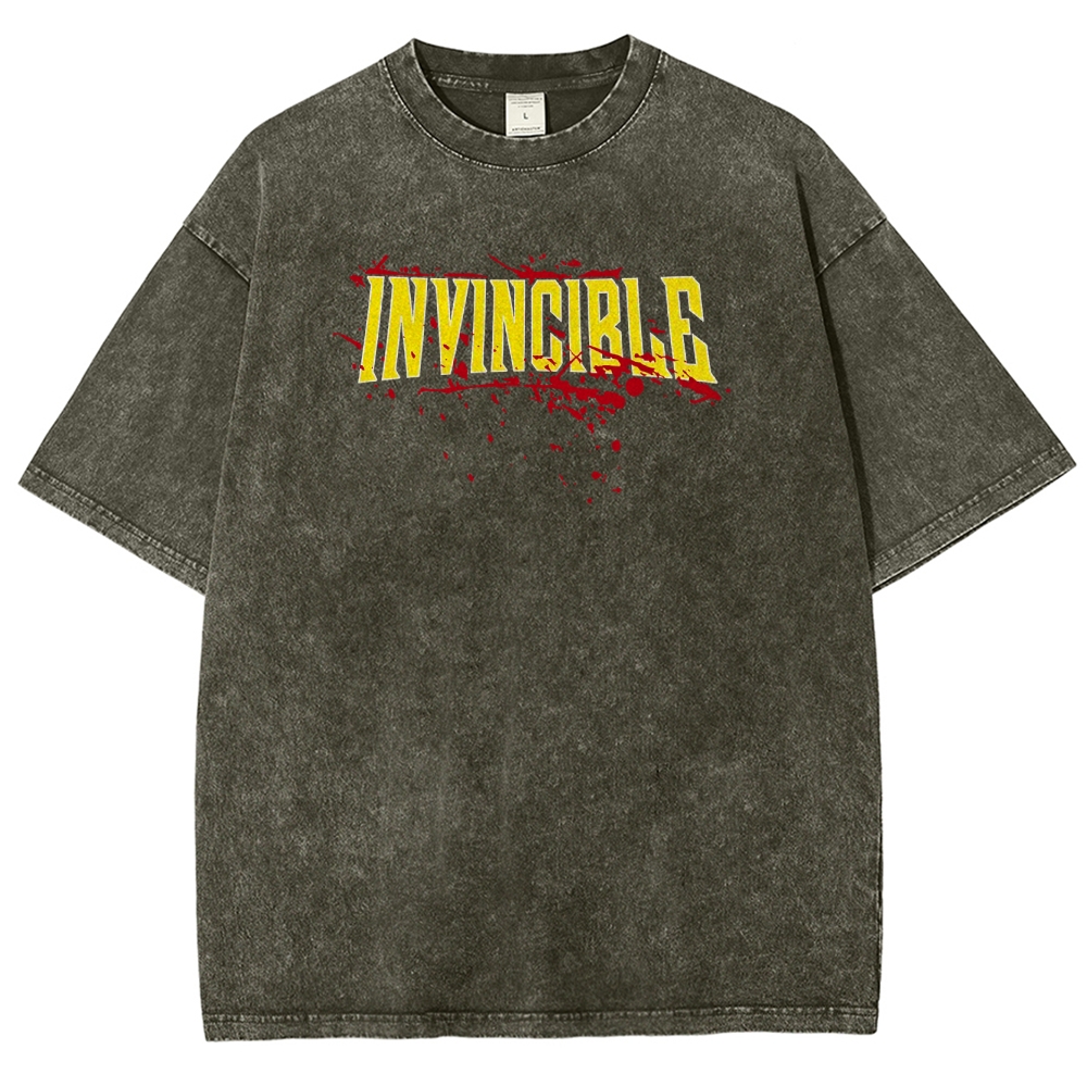 Invincible Unisex Fit Washed T-Shirt 2503009561