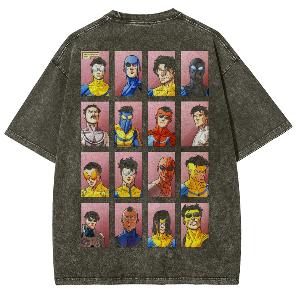 Invincible Unisex Fit Washed T-Shirt 2503009561