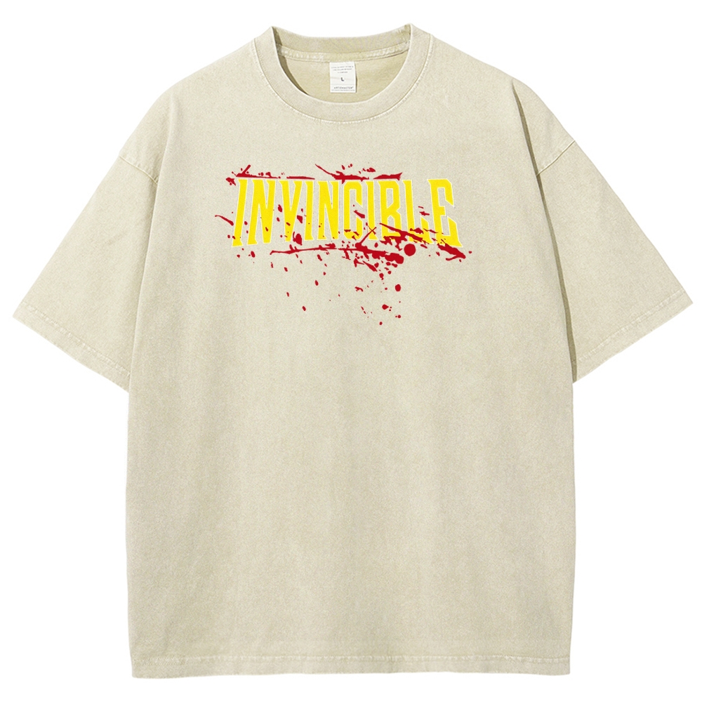 Invincible Unisex Fit Washed T-Shirt 2503009561