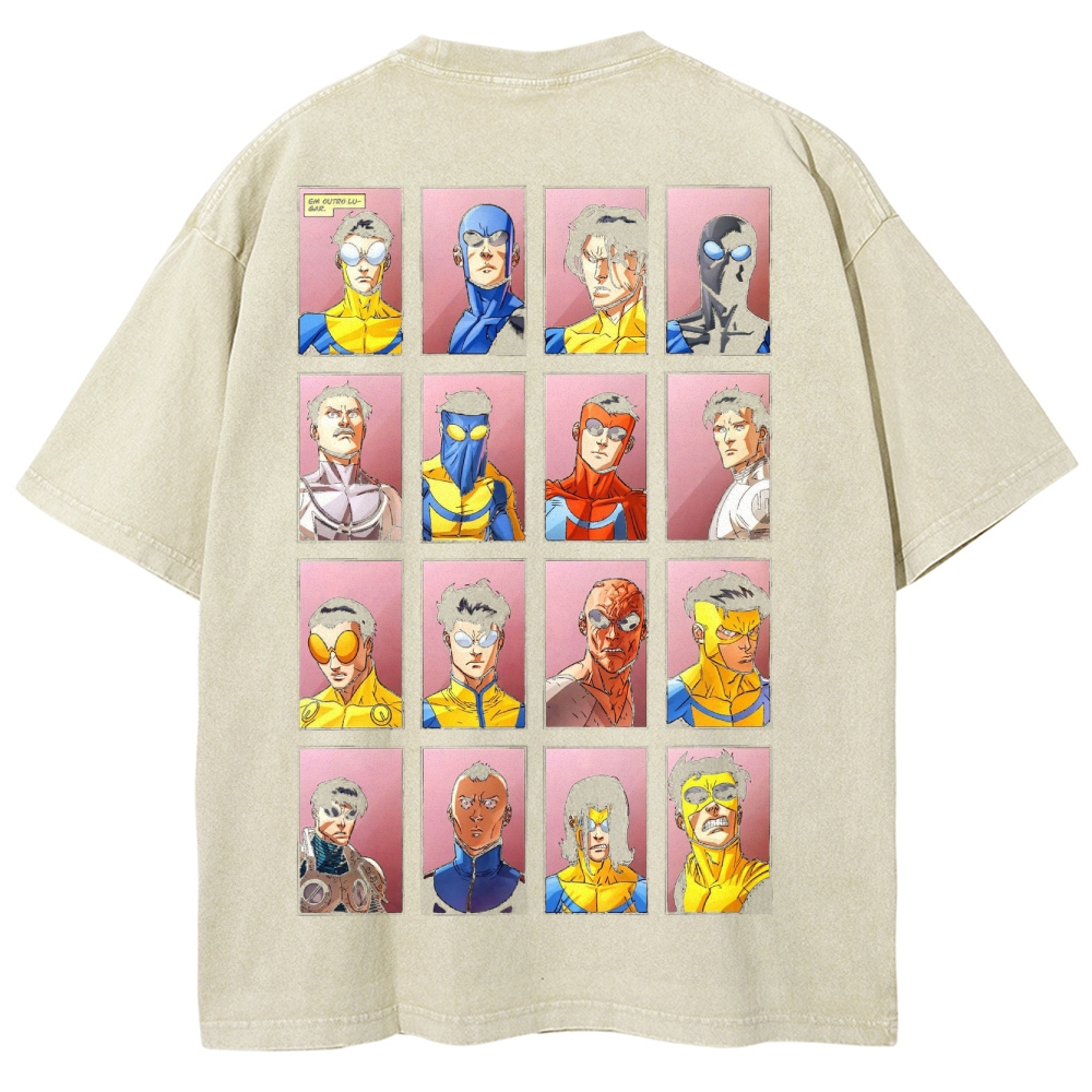 Invincible Unisex Fit Washed T-Shirt 2503009561
