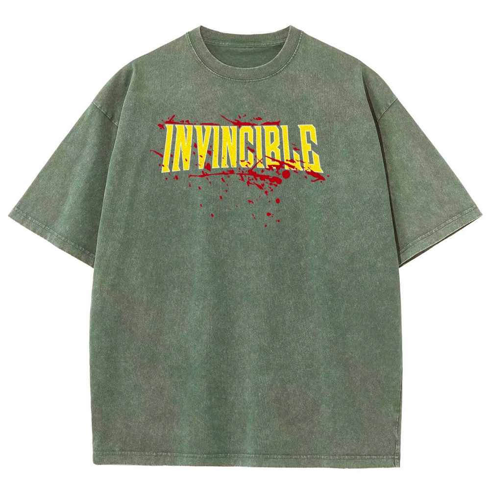 Invincible Unisex Fit Washed T-Shirt 2503009561