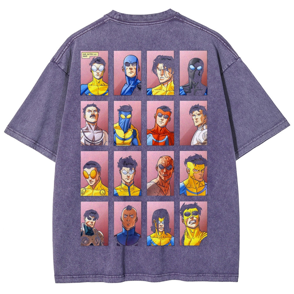 Invincible Unisex Fit Washed T-Shirt 2503009561