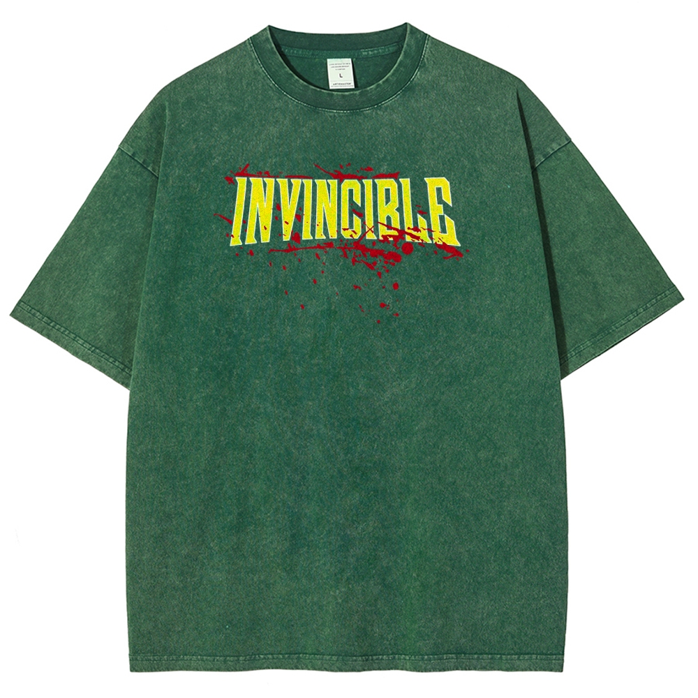 Invincible Unisex Fit Washed T-Shirt 2503009561