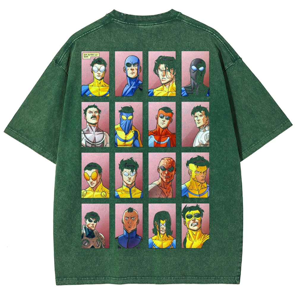 Invincible Unisex Fit Washed T-Shirt 2503009561