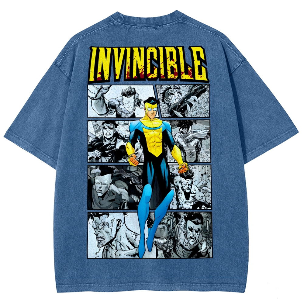 Invincible Unisex Fit Washed T-Shirt 2503009562