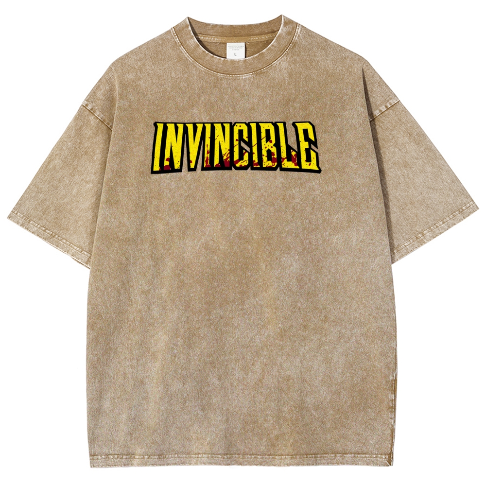 Invincible Unisex Fit Washed T-Shirt 2503009562