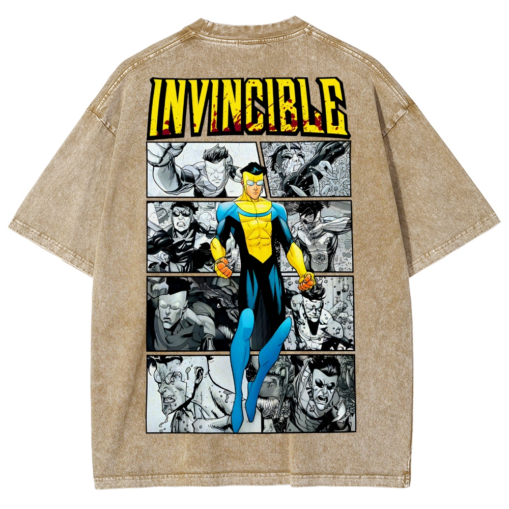 Invincible Unisex Fit Washed T-Shirt 2503009562