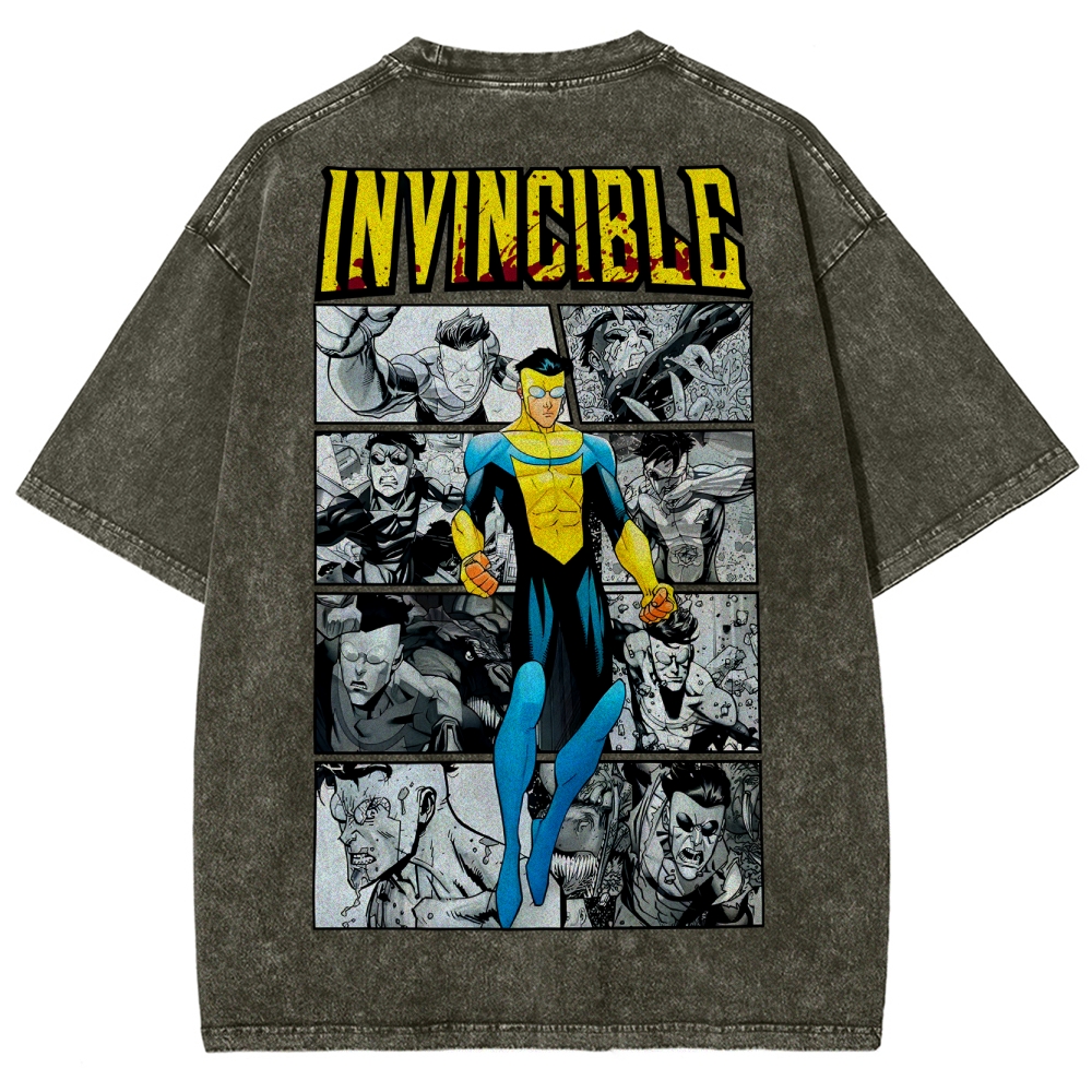 Invincible Unisex Fit Washed T-Shirt 2503009562