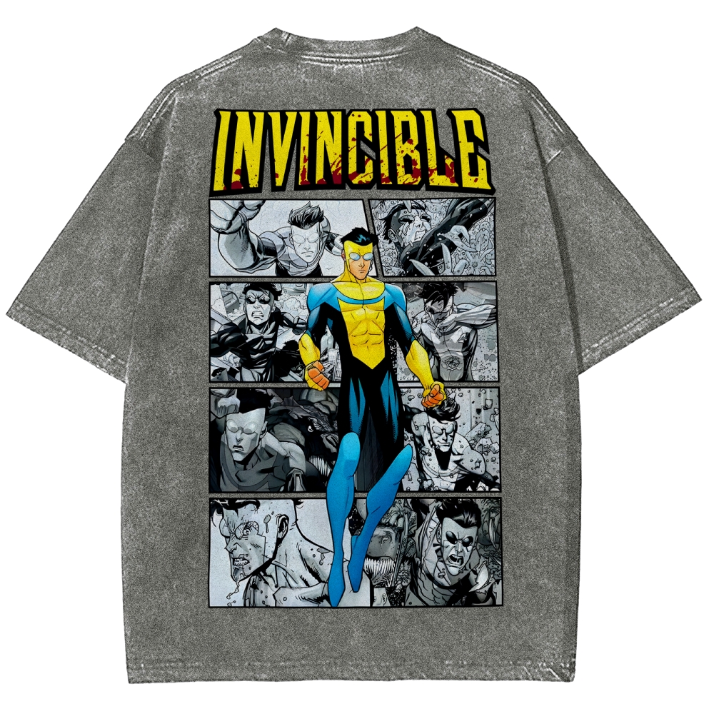Invincible Unisex Fit Washed T-Shirt 2503009562
