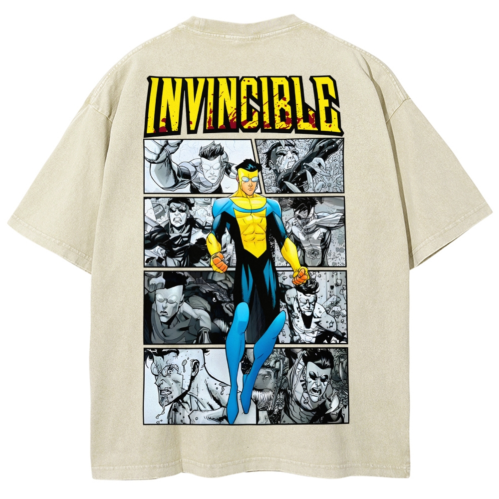 Invincible Unisex Fit Washed T-Shirt 2503009562