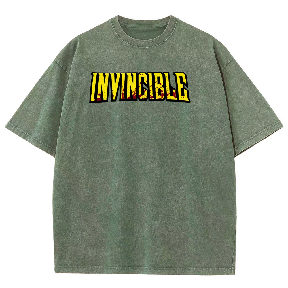 Invincible Unisex Fit Washed T-Shirt 2503009562