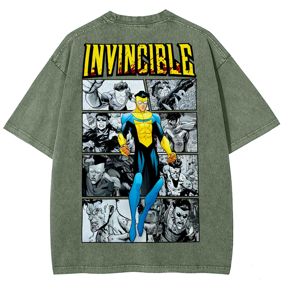 Invincible Unisex Fit Washed T-Shirt 2503009562