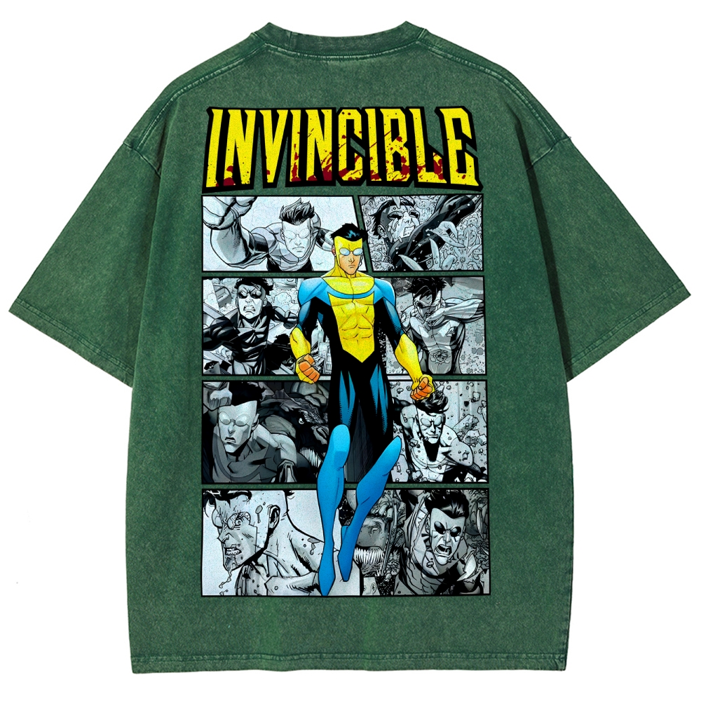 Invincible Unisex Fit Washed T-Shirt 2503009562
