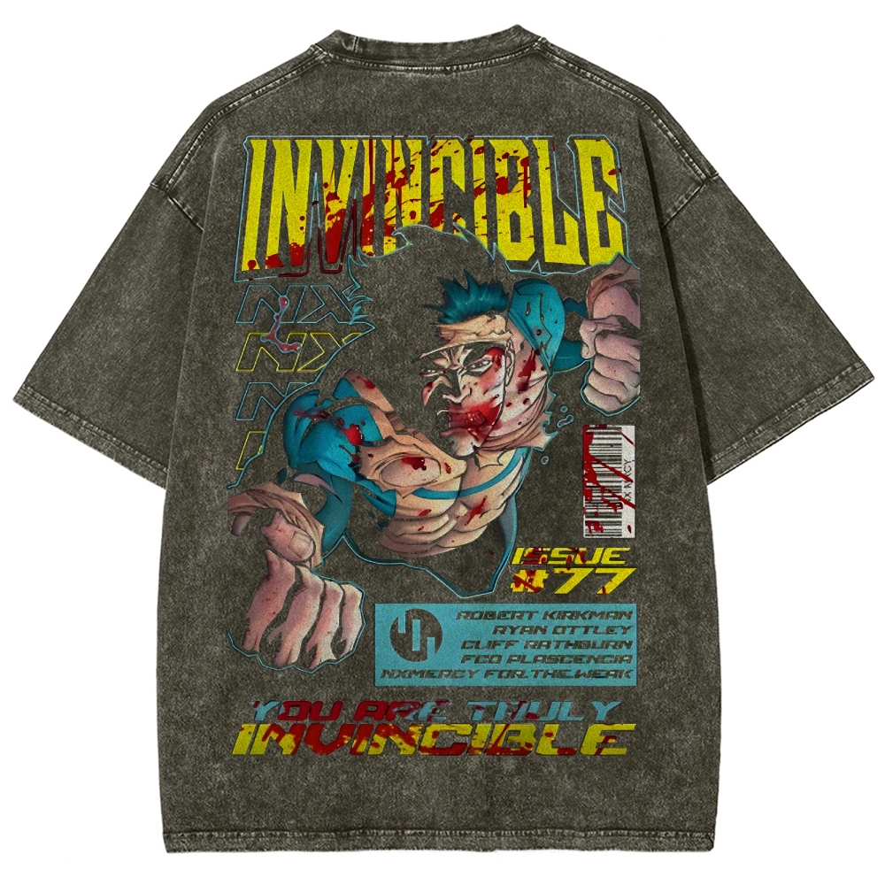 Invincible Unisex Fit Washed T-Shirt 2503009631