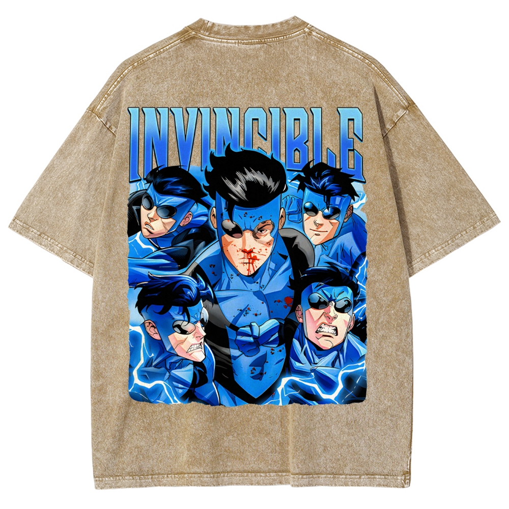 Invincible Unisex Fit Washed T-Shirt 2503010120