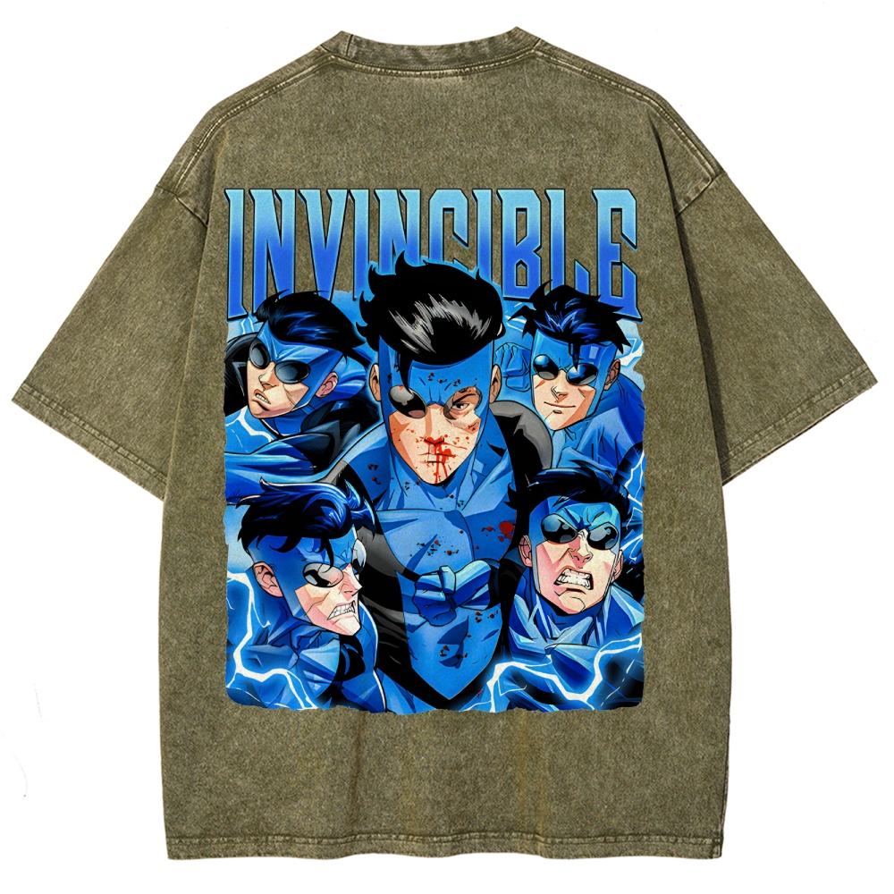 Invincible Unisex Fit Washed T-Shirt 2503010120