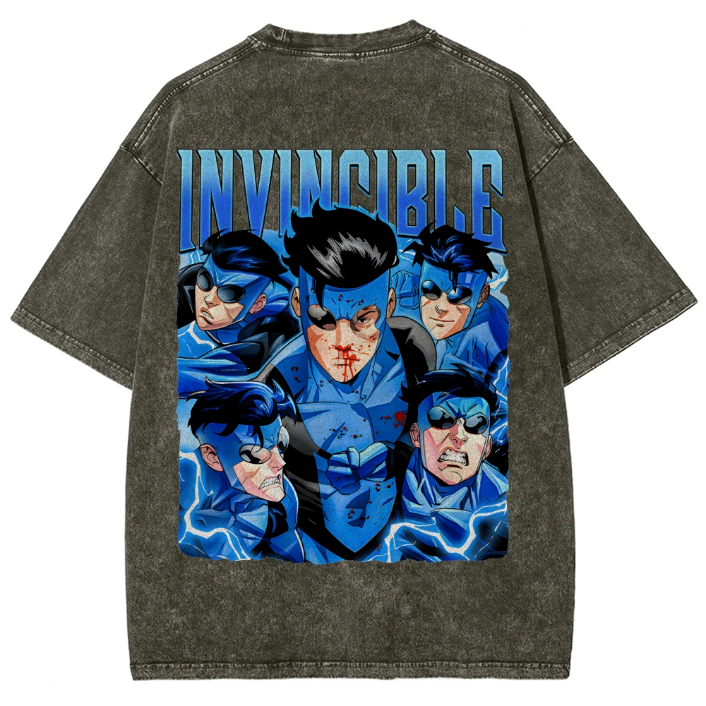 Invincible Unisex Fit Washed T-Shirt 2503010120