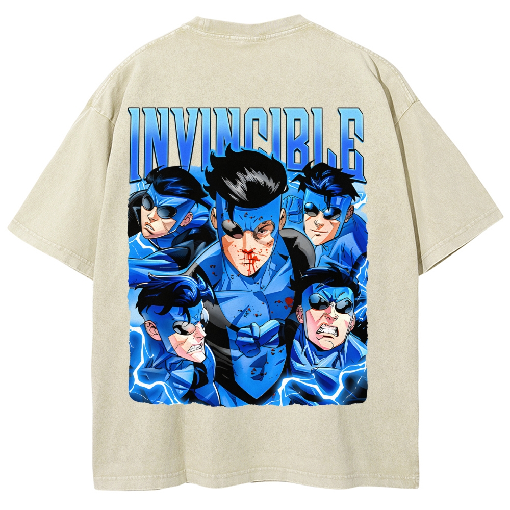 Invincible Unisex Fit Washed T-Shirt 2503010120
