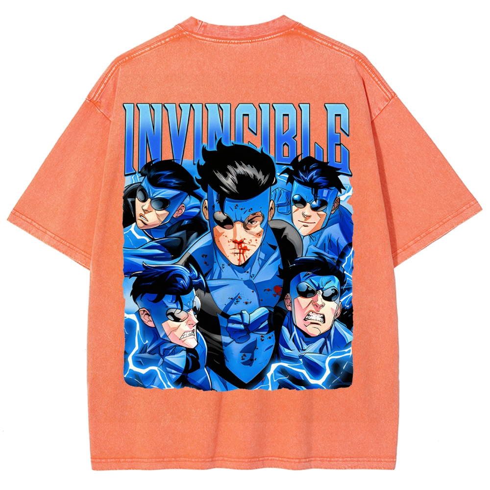 Invincible Unisex Fit Washed T-Shirt 2503010120
