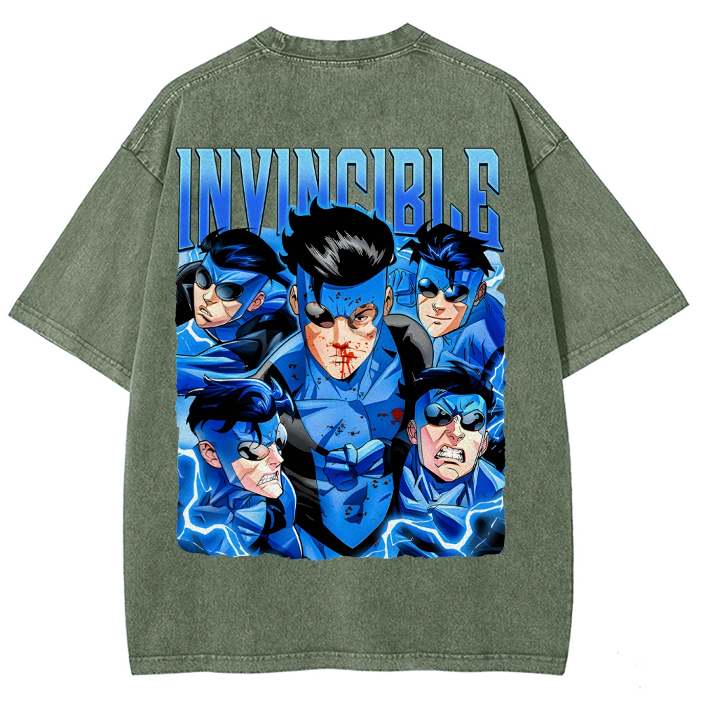 Invincible Unisex Fit Washed T-Shirt 2503010120