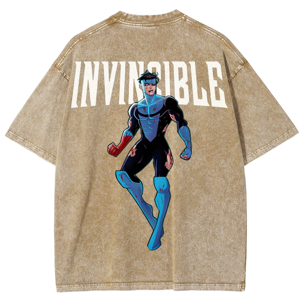 Invincible Unisex Fit Washed T-Shirt 2503010122