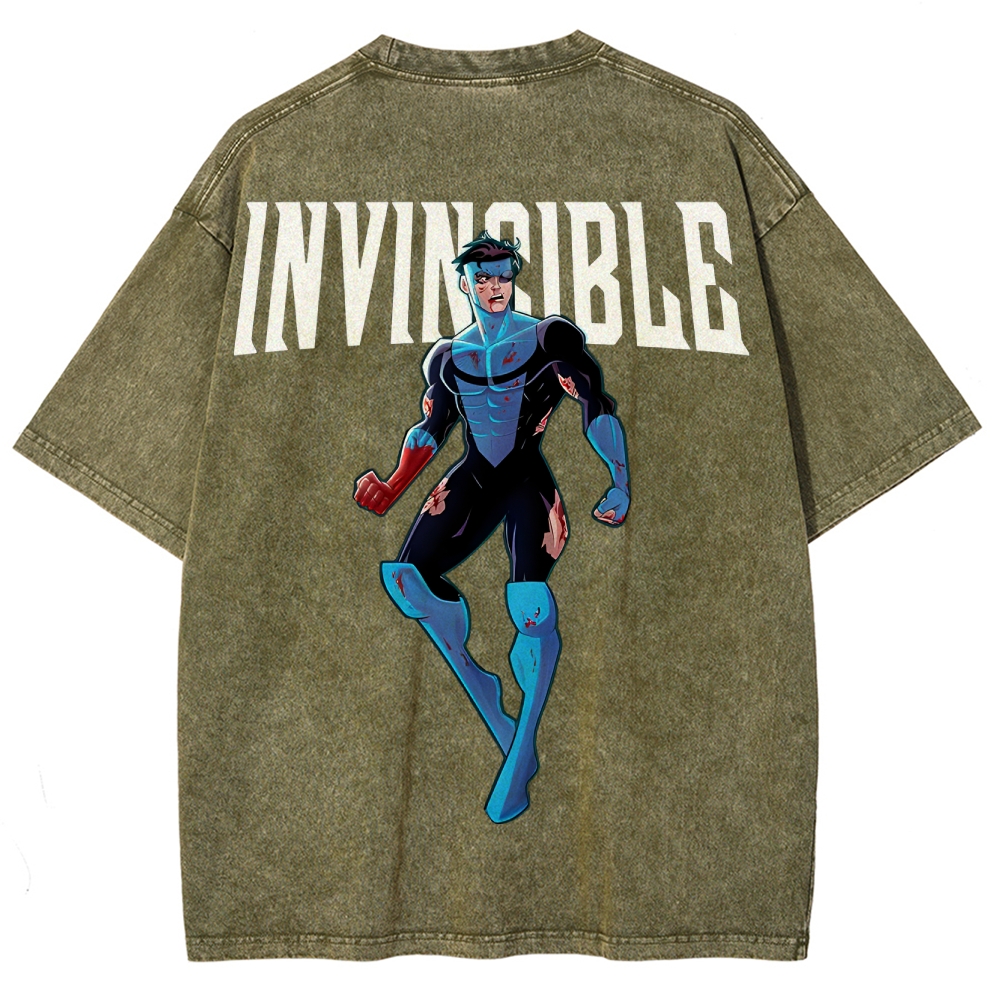 Invincible Unisex Fit Washed T-Shirt 2503010122