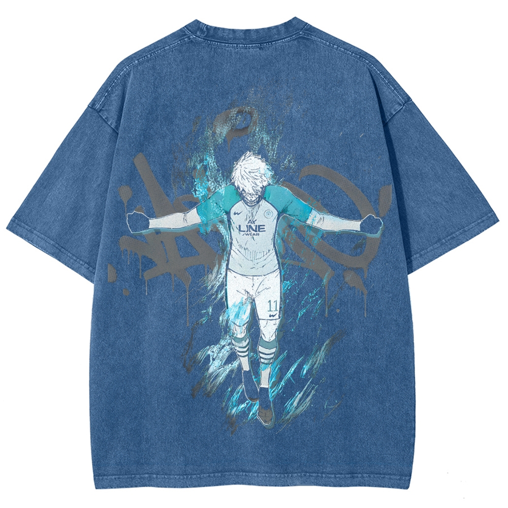 Blue Lock Unisex Fit Washed T-Shirt 2503010130