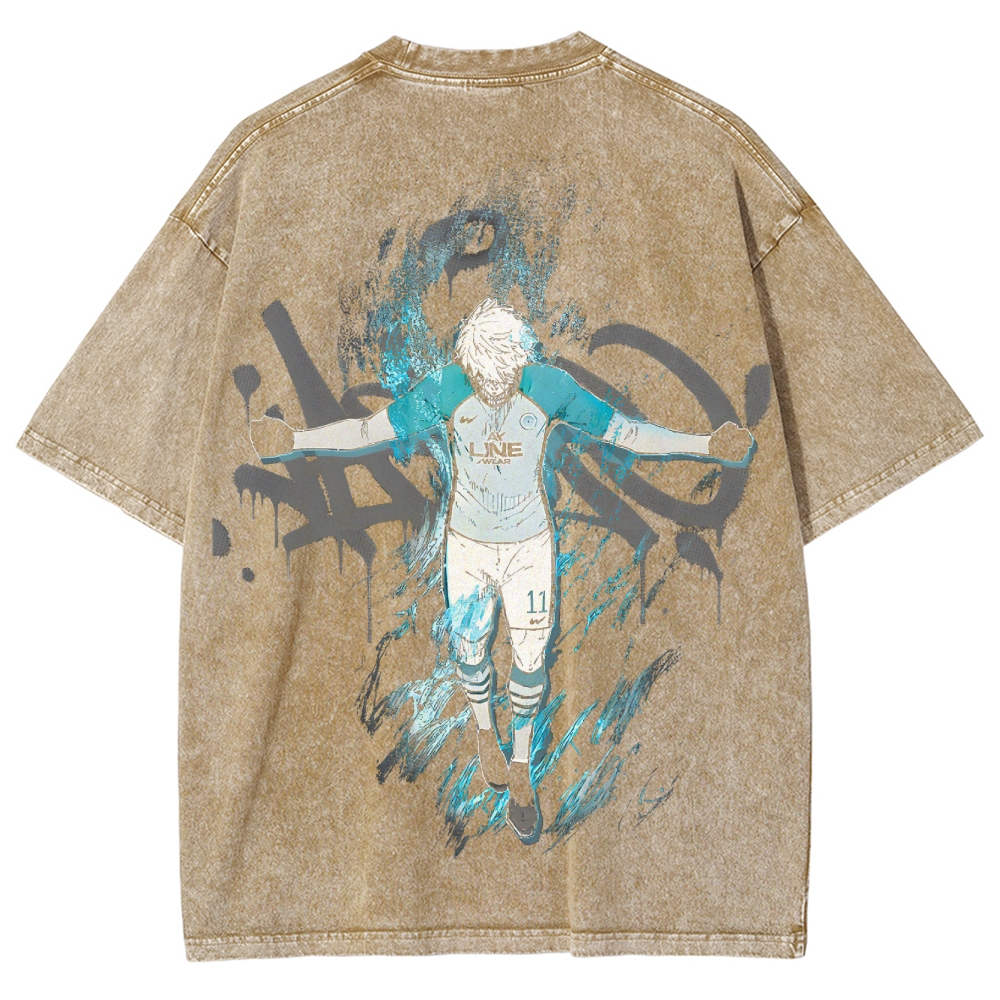 Blue Lock Unisex Fit Washed T-Shirt 2503010130