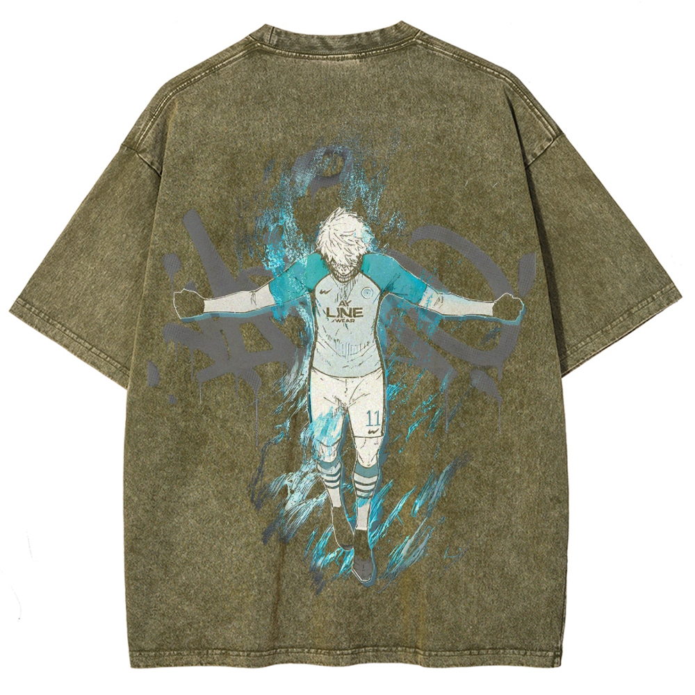 Blue Lock Unisex Fit Washed T-Shirt 2503010130