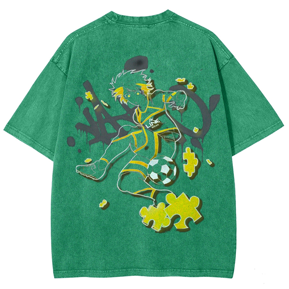 Blue Lock Unisex Fit Washed T-Shirt 2503010134