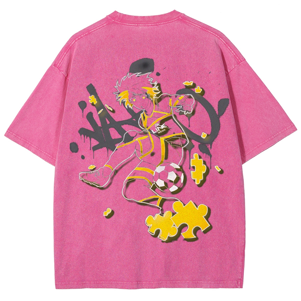 Blue Lock Unisex Fit Washed T-Shirt 2503010134