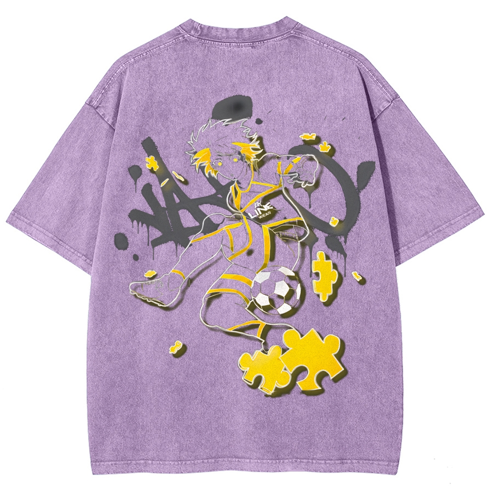 Blue Lock Unisex Fit Washed T-Shirt 2503010134