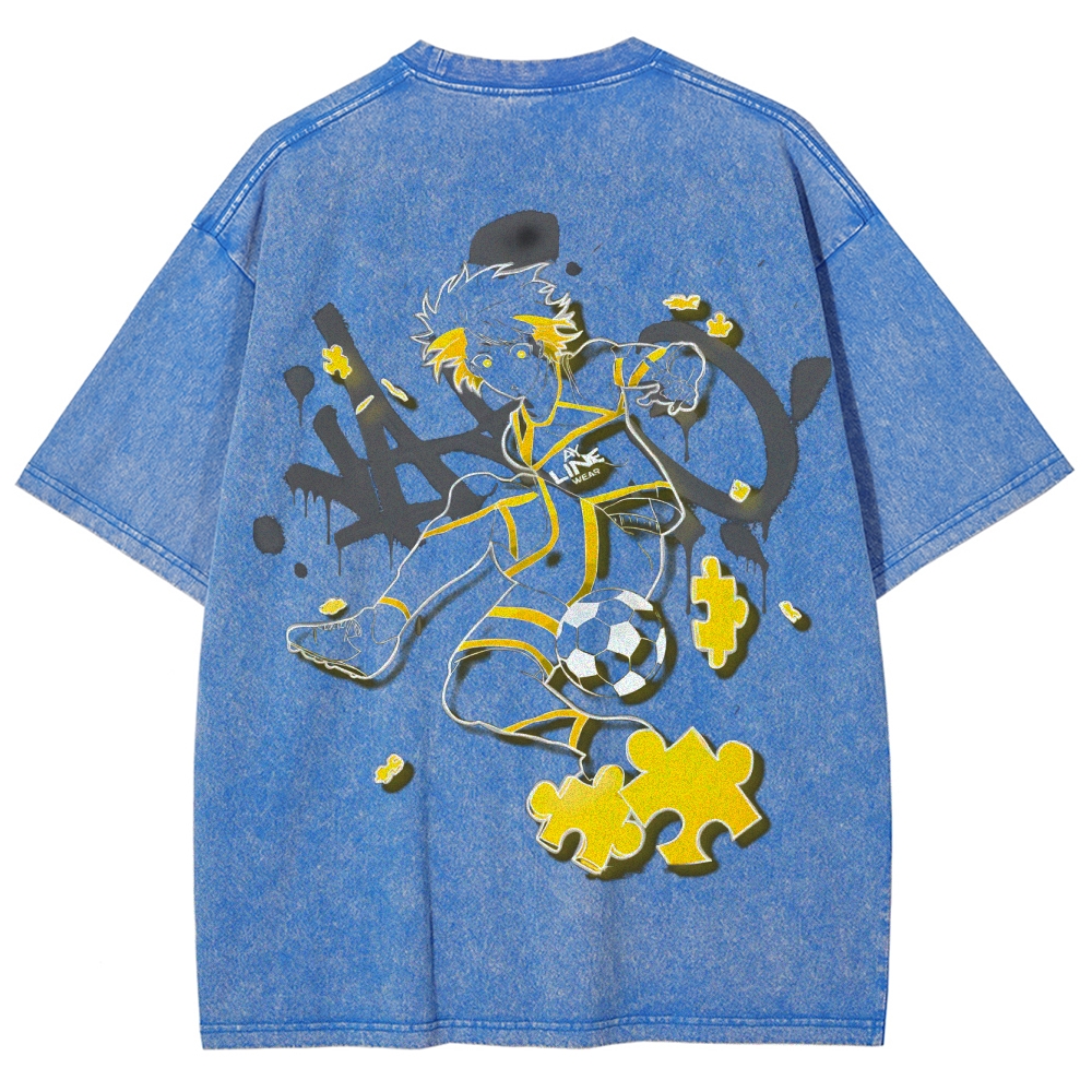 Blue Lock Unisex Fit Washed T-Shirt 2503010134