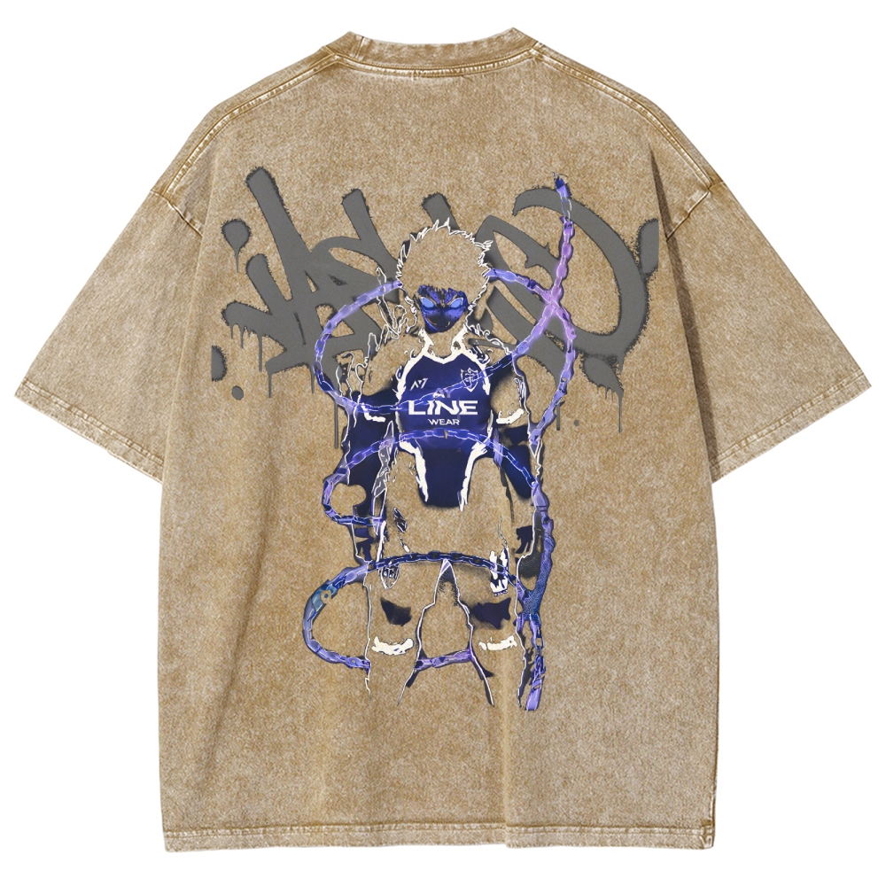 Blue Lock Unisex Fit Washed T-Shirt 2503010136