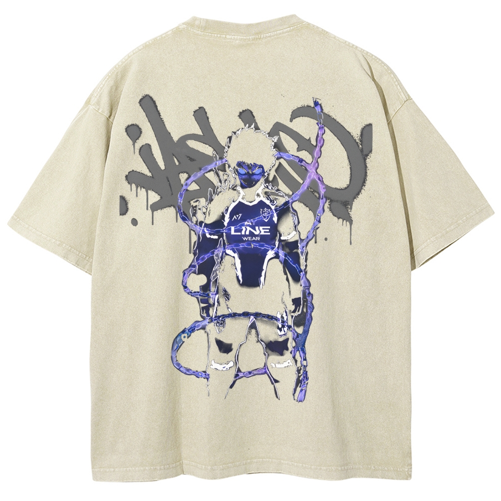 Blue Lock Unisex Fit Washed T-Shirt 2503010136