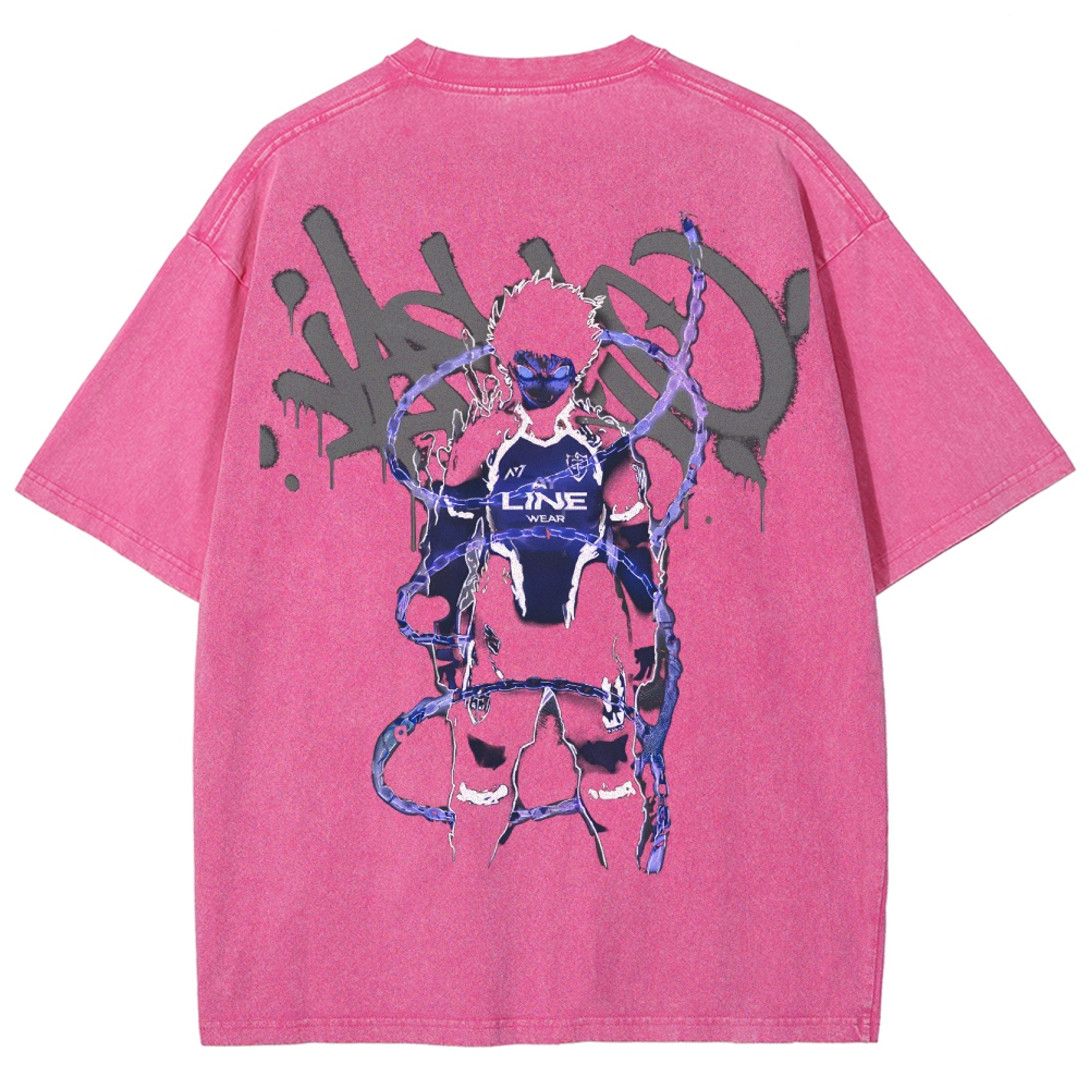 Blue Lock Unisex Fit Washed T-Shirt 2503010136