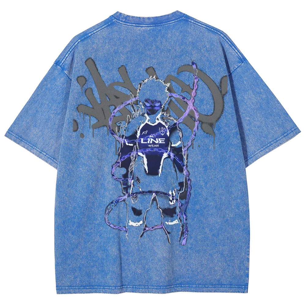 Blue Lock Unisex Fit Washed T-Shirt 2503010136