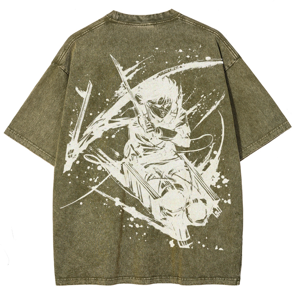 Attack on Titan Unisex Fit Washed T-Shirt 2503010150