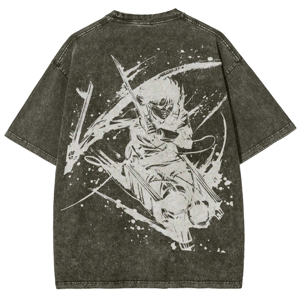 Attack on Titan Unisex Fit Washed T-Shirt 2503010150