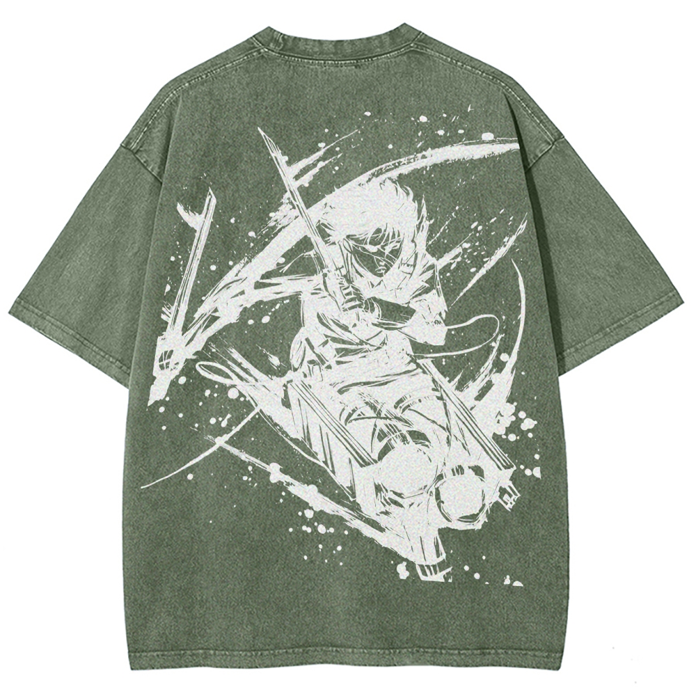 Attack on Titan Unisex Fit Washed T-Shirt 2503010150