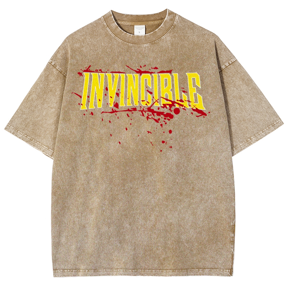 Invincible Unisex Fit Washed T-Shirt 2503010159